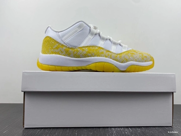 Rep AH7860-107 Snakeskin Air Jordan Low 11 WMNS Yellow 0726
